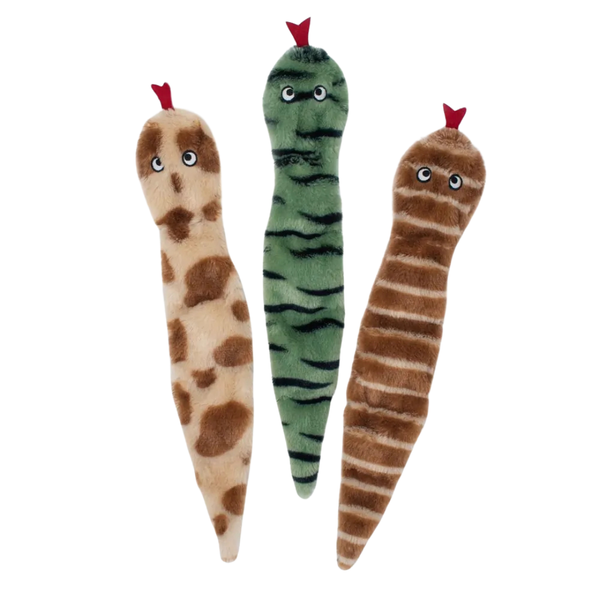 ZIPPYPAWS SKINNY PELTZ 3-PACK LARGE DESERT SNAKES