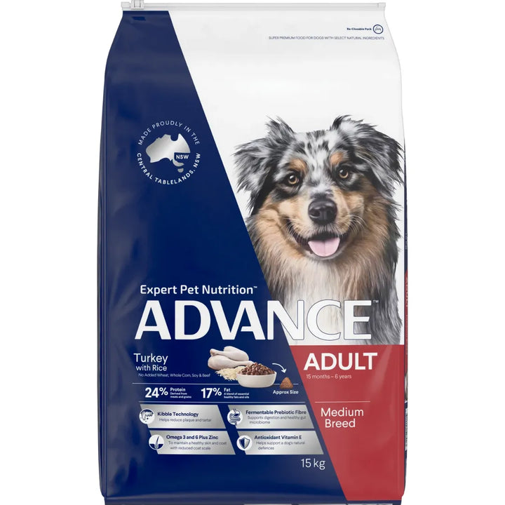 ADVANCE DOG ADULT MEDIUM BREED TURKEY RICE