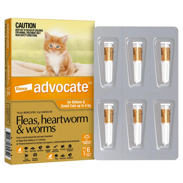 ADVOCATE CAT 0-4KG SMALL CATS & KITTENS 3'S