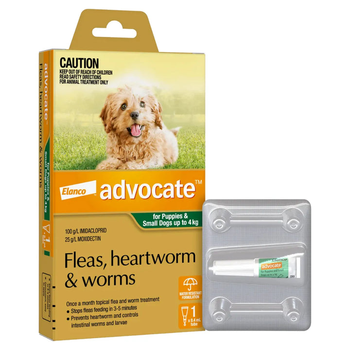 ADVOCATE DOG 0-4KG SMALL DOGS