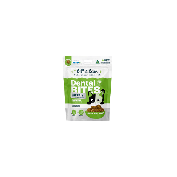 Bell Bone Cat Dental Bites Chicken Blueberry 80g