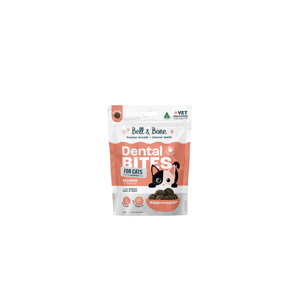 Bell Bone Cat Dental Bites Salmon Charcoal 80g