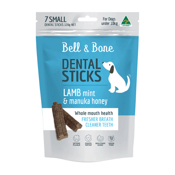 Bell & Bone Dog Dental Sticks Lamb Mint &  Manuka Honey SM