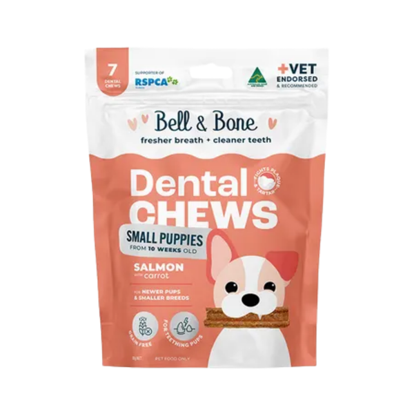Bell & Bone Puppy Dental Chews Salmon & Carrot