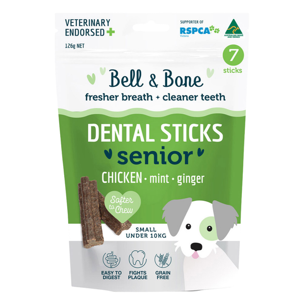 Bell & Bone Senior Dental Sticks Chicken Mint Ginger SM