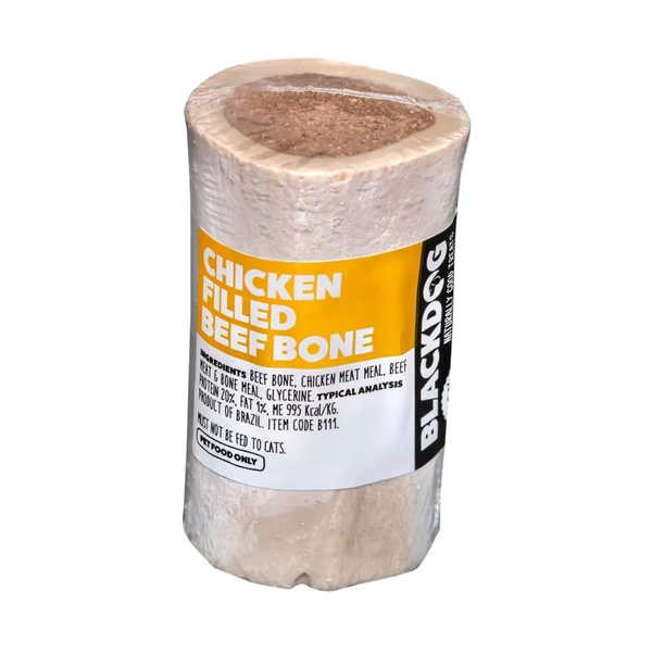 Black Dog Chicken Filled Bone 5 Inch