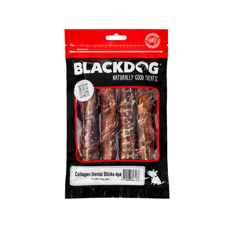 Black Dog Collagen Dental Sticks 4pk