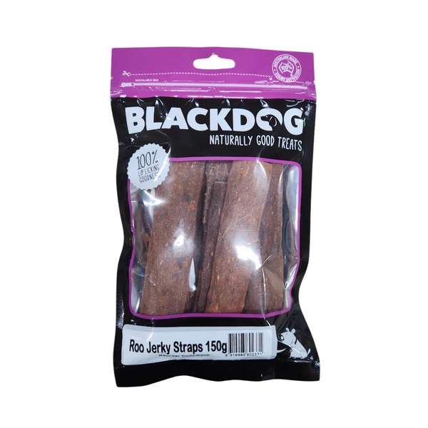 Black Dog Roo Jerky Straps 150g