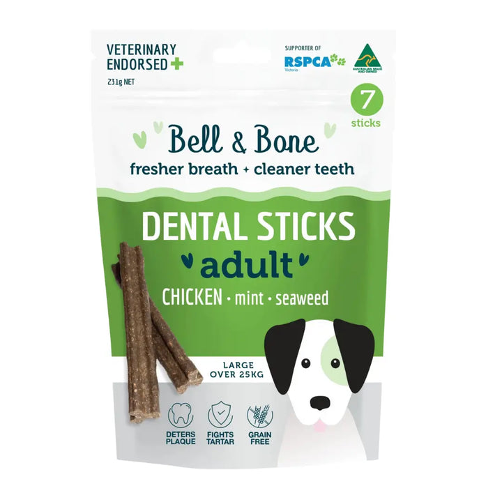 Bell Bone Senior Dental Sticks Chicken Mint Ginger LG
