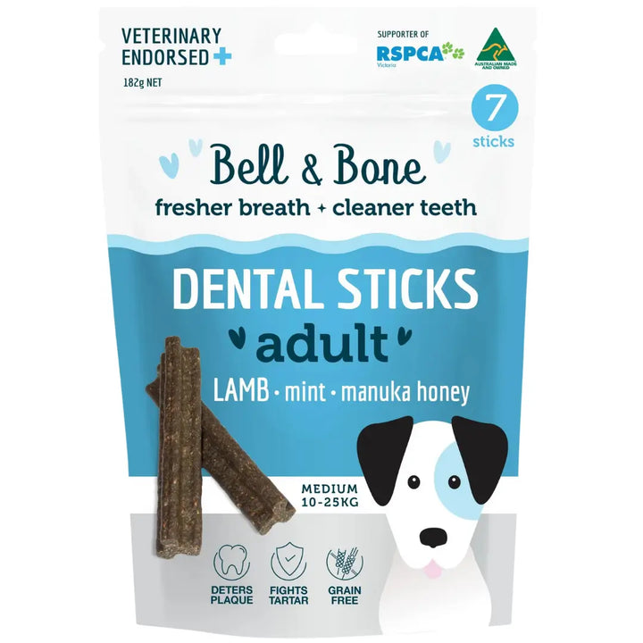 Bell & Bone Dog Dental Sticks Lamb Mint & Manuka Honey