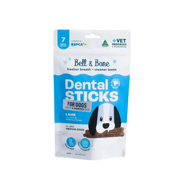 Bell & Bone Dog Dental Sticks Lamb Mint & Manuka Honey SM