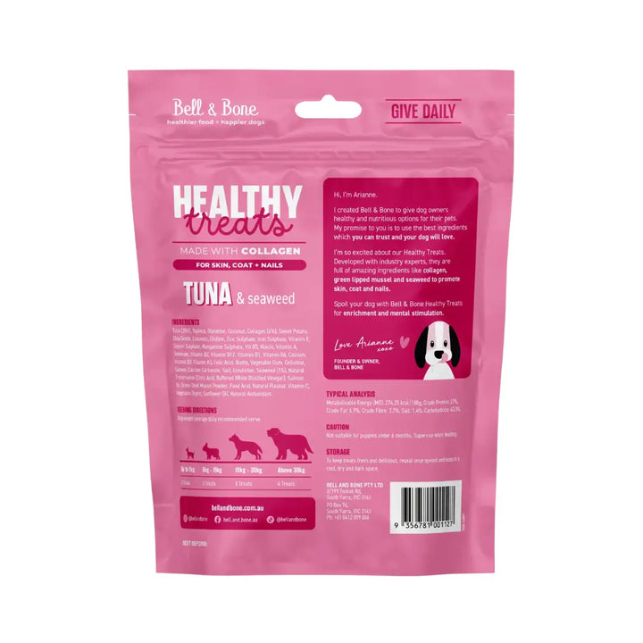Bell & Bone Healthy Treats Tuna (Coat Skin & Nails) 130g back