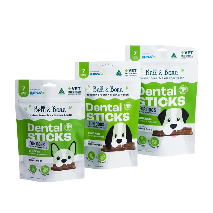 Bell & Bone Senior Dental Sticks Chicken Mint Ginger MED packs