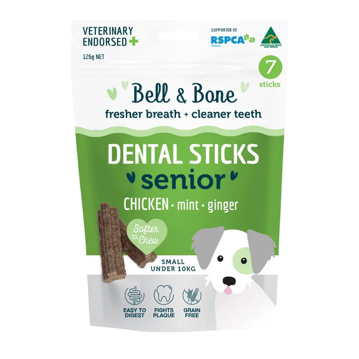 Bell & Bone Senior Dental Sticks Chicken Mint Ginger SM