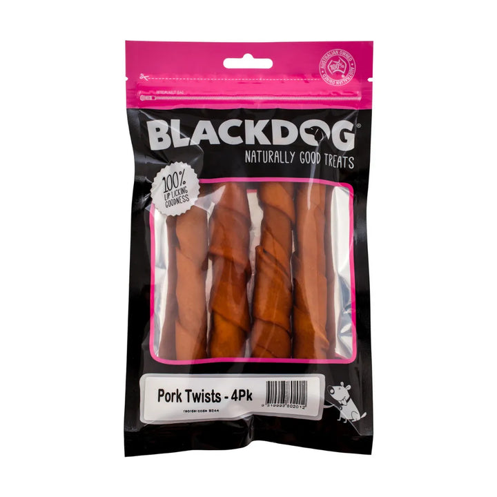 Black Dog Pork Twists – Long-Lasting