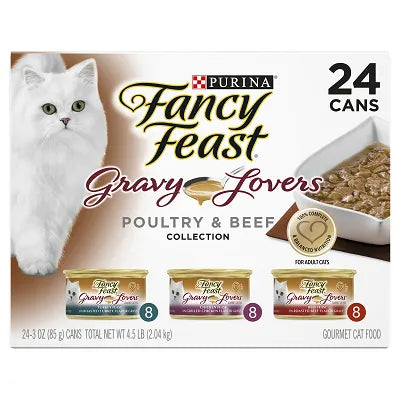 FANCY FEAST GRAVY LOVERS POULTRY & BEEF 24X85G