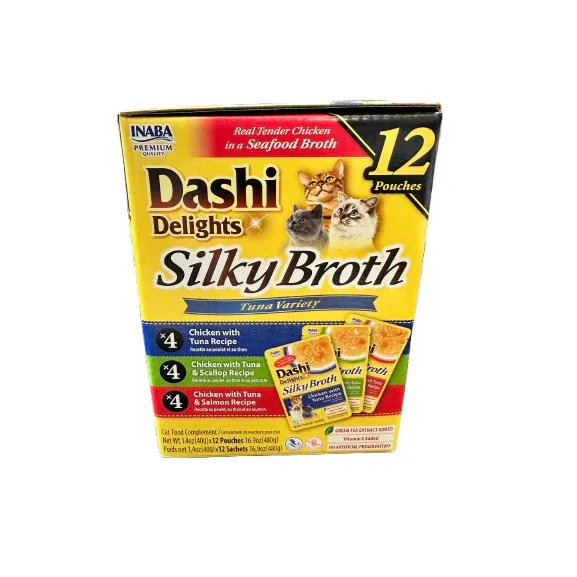INABA DASHI DELIGHTS SILKY BROTH TUNA VARIETY 12PK
