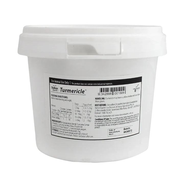 EQUITEC TURMERICLE 500G back