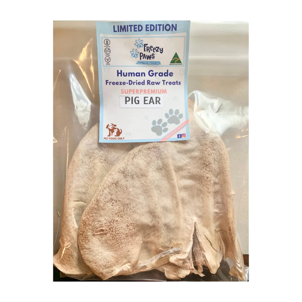 Freezy Paws Freeze Dried Pig Ear Jumbo Size 3pk
