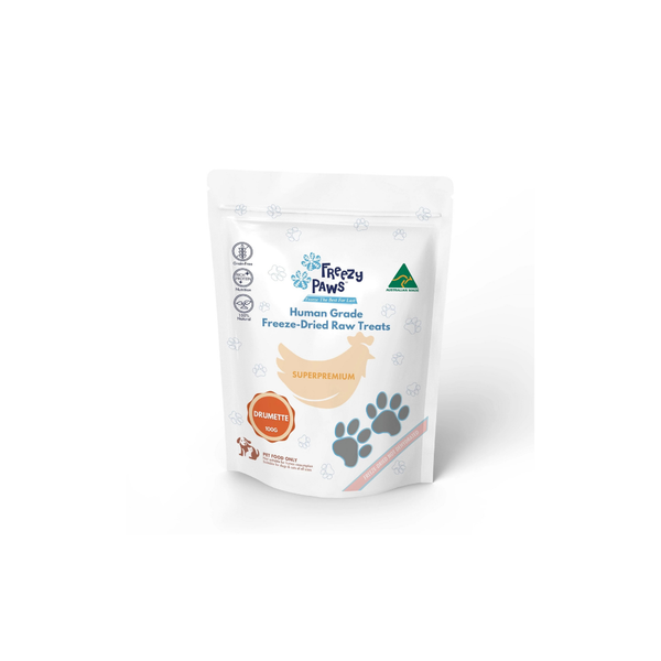 FREEZY PAWS FREEZE DRIED CHKN DRUMSTICK TREATS 100G