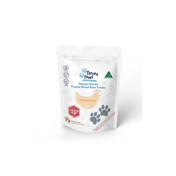 FREEZY PAWS FREEZE DRIED CHKN HEART & SALMON TREATS 100G