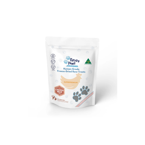 FREEZY PAWS FREEZE DRIED CHKN NECK & SALMON TREATS 100G