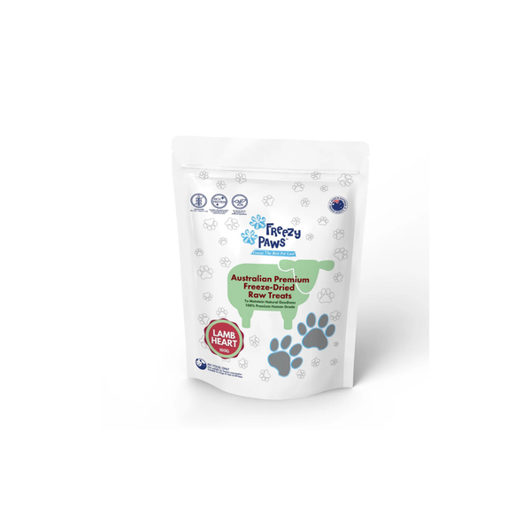 FREEZY PAWS FREEZE DRIED LAMB HEART TREATS 100G