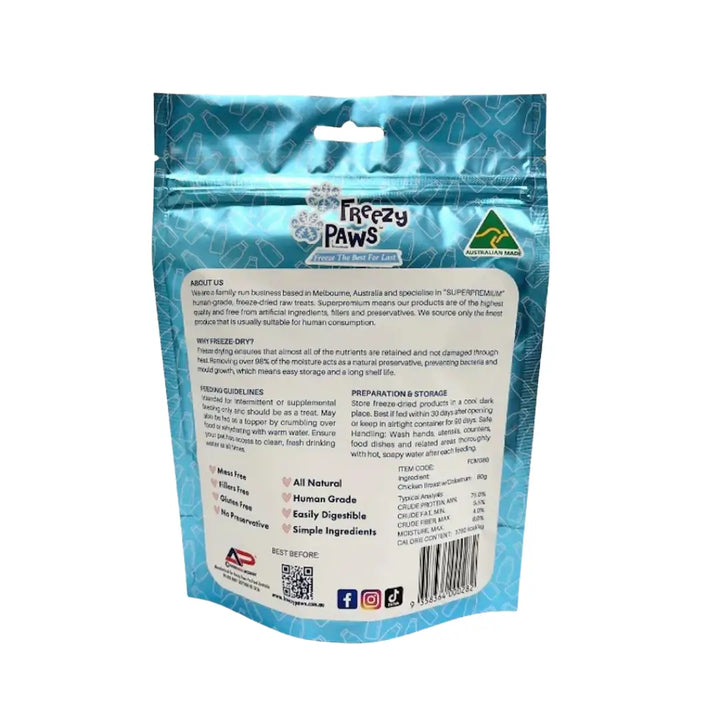 Freezy Paws Chicken Breast with Colostrum Training Treats 80g back