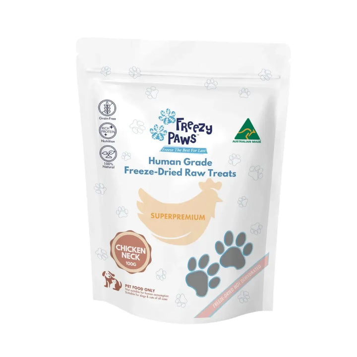 Freezy Paws Freeze Dried Chicken Neck Treats 100g