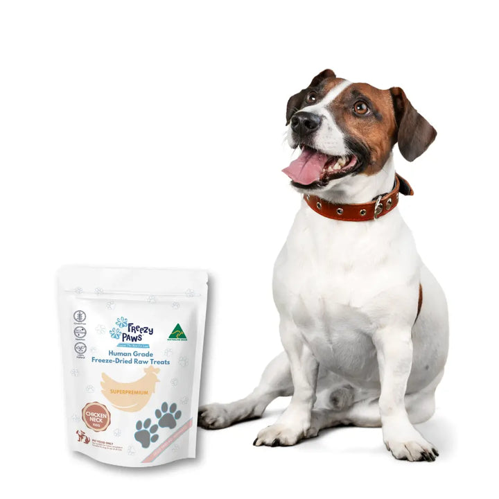 Freezy Paws Freeze Dried Chicken Neck Treats 100g dog
