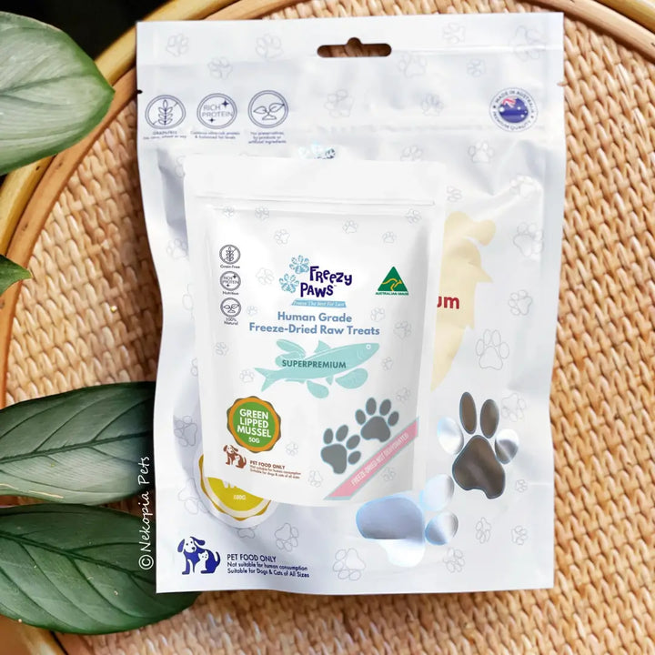 Freezy Paws Freeze Dried Green Lipped Mussels Treats 50g