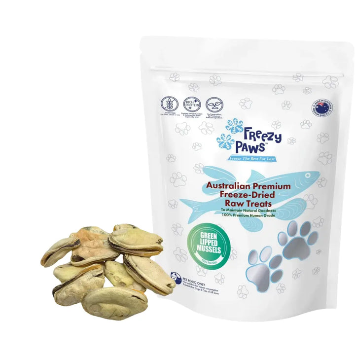 Freezy Paws Freeze Dried Green Lipped Mussels Treats 50g 2
