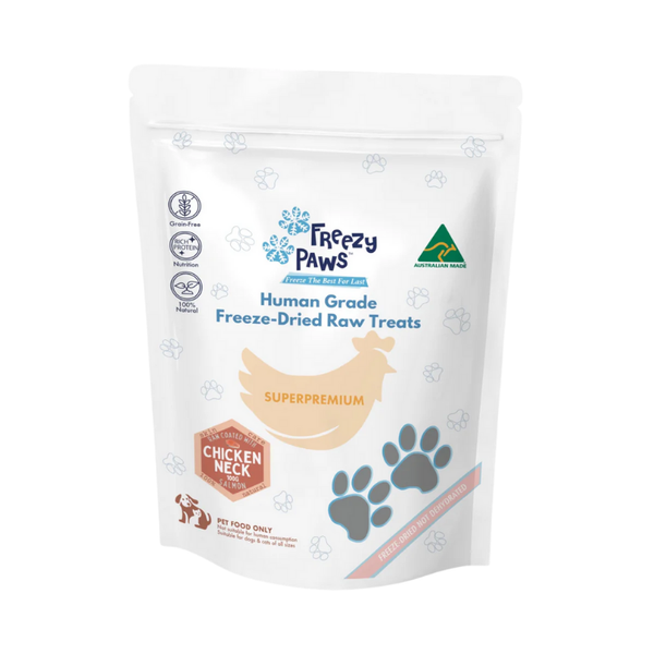 Freezy Paws Freeze Dried Chicken Neck & Salmon Treats 100g