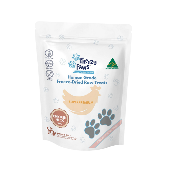 Freezy Paws Freeze Dried Chicken Neck Treats 100g