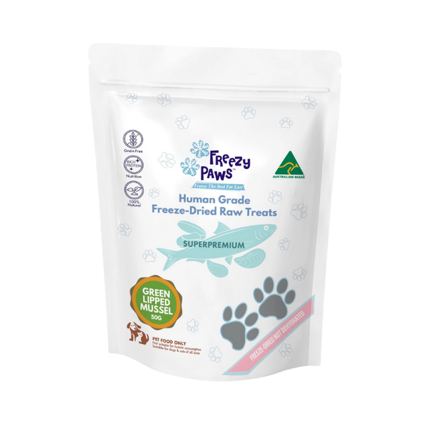 Freezy Paws Freeze Dried Green Lipped Mussels Treats 50g