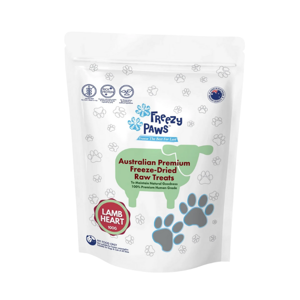 Freezy Paws Freeze Dried Lamb Heart Treats 100g