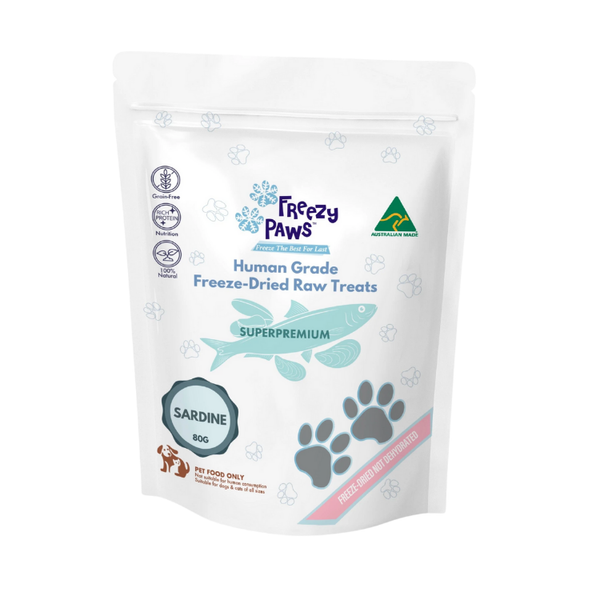 Freezy Paws Freeze Dried Whole Sardine Treats 80g