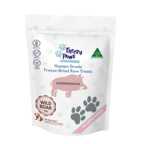 Freezy Paws Freeze Dried Wild Boar Treats 70g