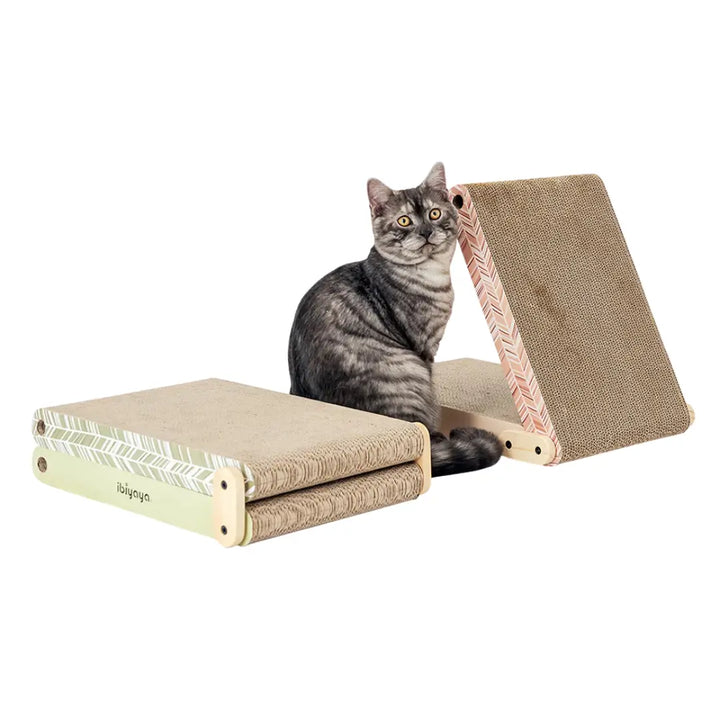 Ibiyaya Fold-Out Cardboard Scratcher - Cinnamon