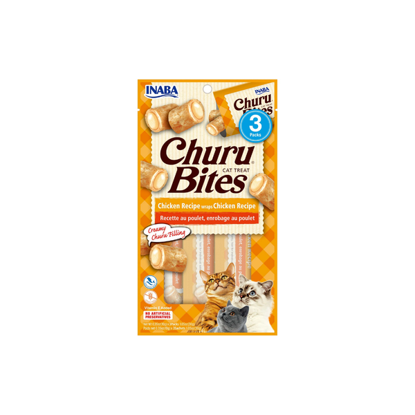 INABA CAT CHURU BITES CHICKEN WRAPS 30G 6PK(OM6)