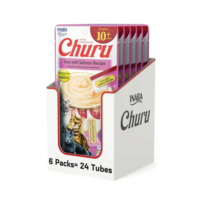 INABA CAT CHURU MEAL TOPPER TUNA SALMON 56G