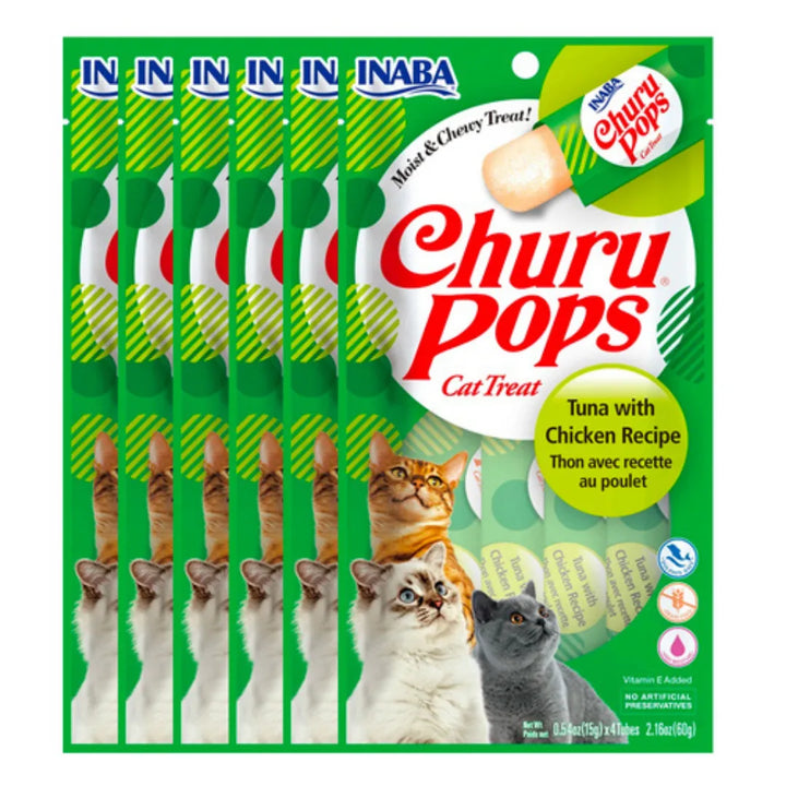 INABA CAT CHURU POPS TUNA WITH CHICKEN 60G