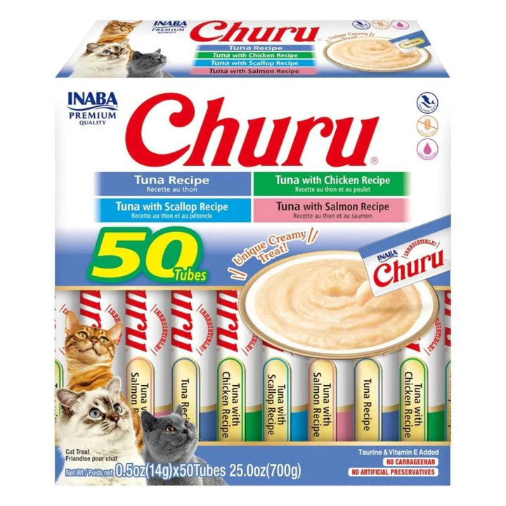 Inaba Cat Churu Puree Chicken Varieties 50pk Box