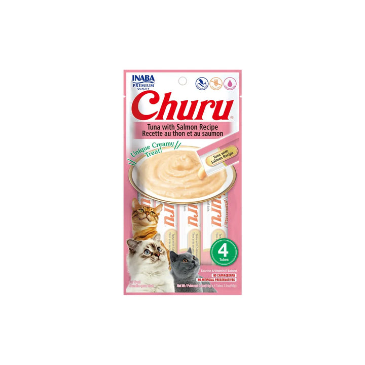 INABA CAT CHURU PUREE SALMON SCALLOP 56G 6PK