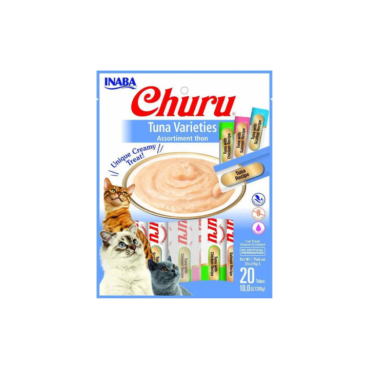 INABA CAT CHURU PUREE TUNA VARIETIES 20PK