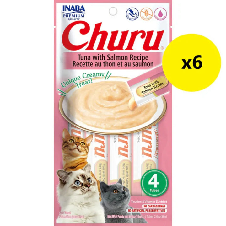 INABA CAT CHURU PUREE TUNA WITH SALMON 56G 