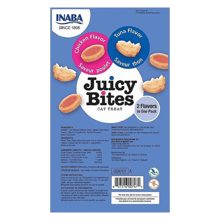 Inaba Cat Juicy Bites Tuna & Chicken 34g 6pk (OM6)