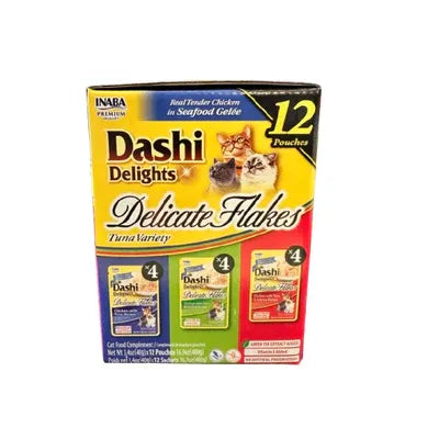 INABA DASHI DELIGHTS DELICATE FLAKES TUNA VARIETY 12PK