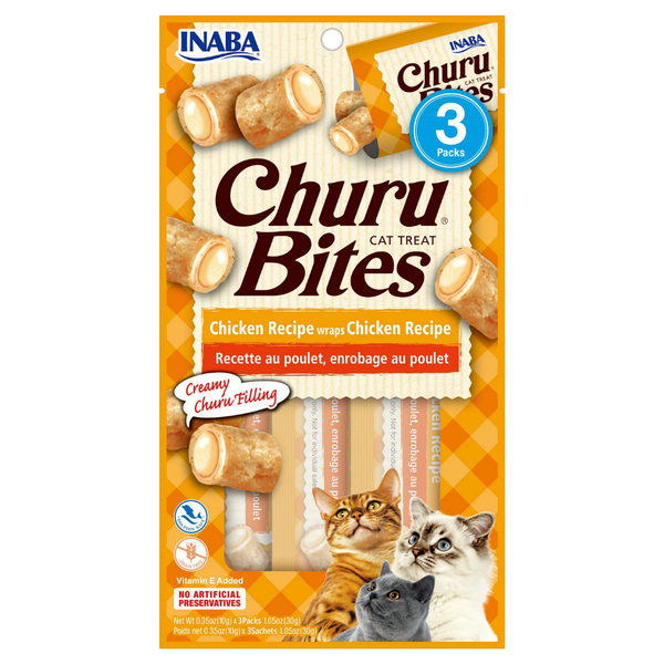 INABA CAT CHURU BITES CHICKEN WRAPS 30G 6PK(OM6)