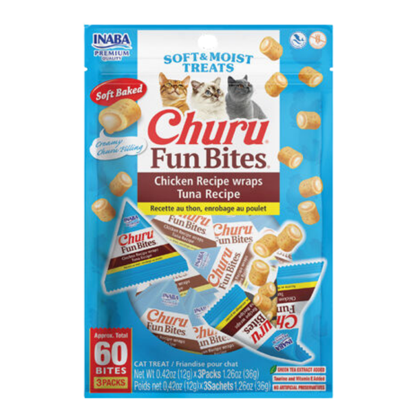 Inaba Cat Churu Fun Bite Chkn Wrap Tuna 36g 6pk(OM6)